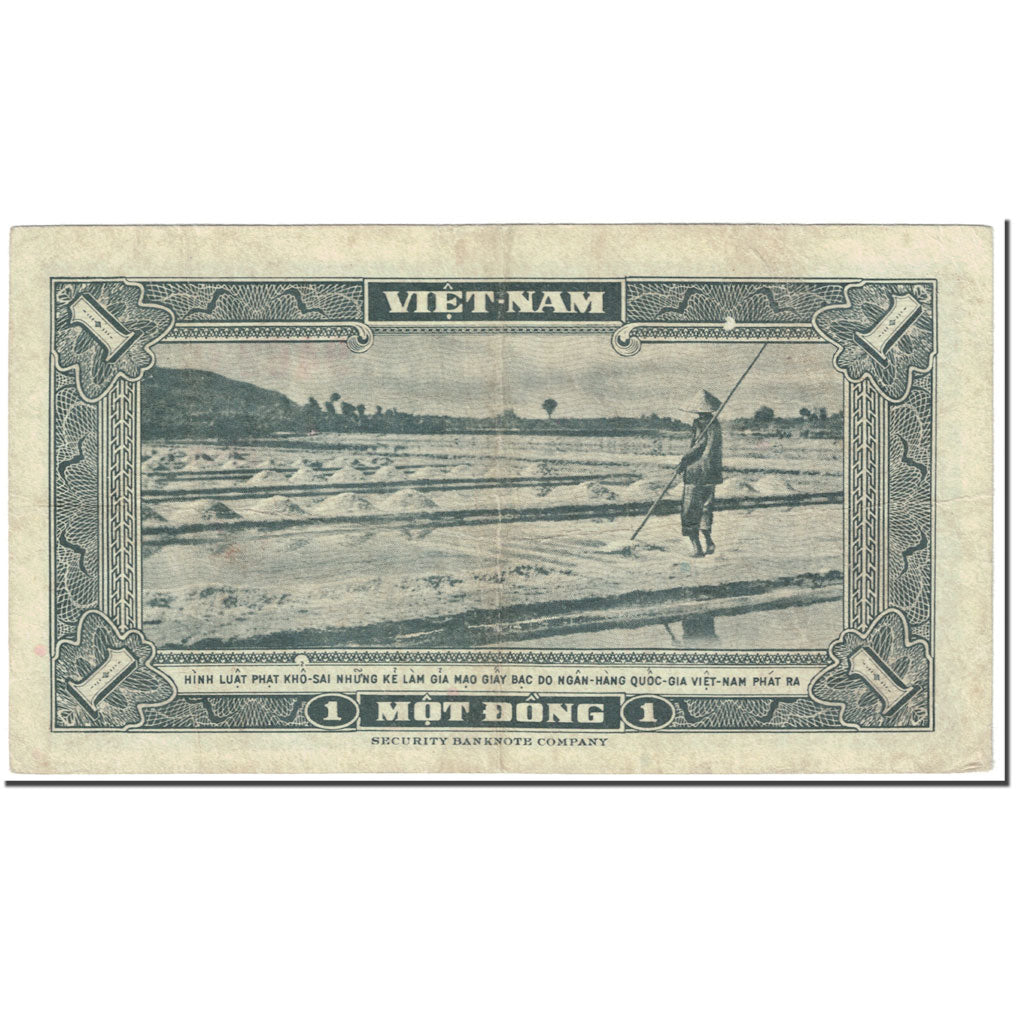 Banknote, South Viet Nam, 1 D<ox>ng, 1955, Undated (1955), KM:11a, VF(20-25)