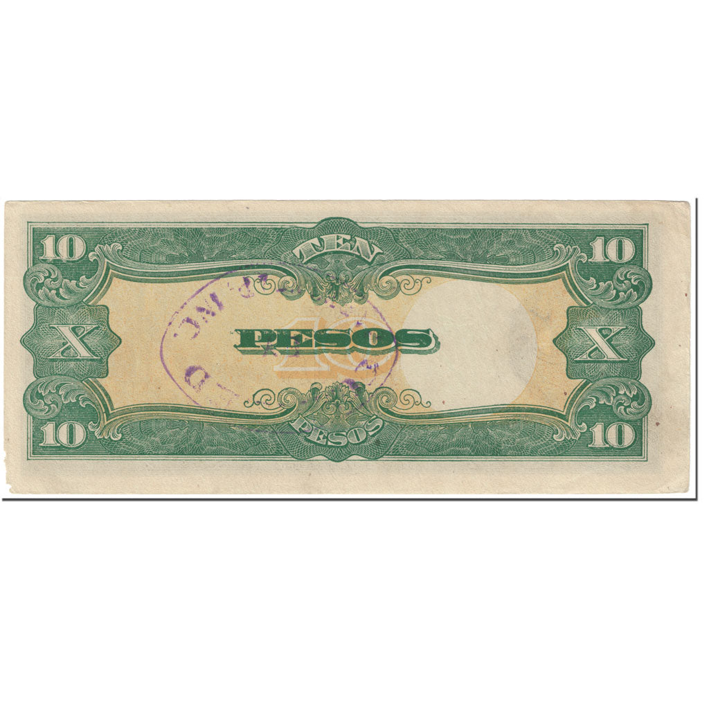Banconote, Filippine, 10 Pesos, 1943, Undated (1943), Tampon de propagande