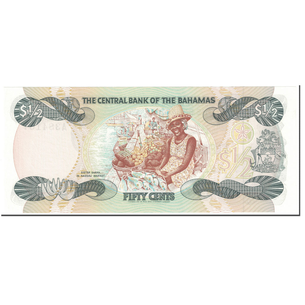 Banknote, Bahamas, 1/2 Dollar, 1984, L.1974(1984), KM:42a, UNC(65-70)