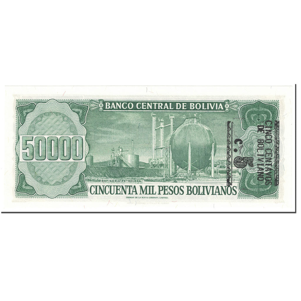 Billete, 5 Centavos on 50,000 Pesos Bolivianos, 1987, Bolivia, 1987 (Old Date