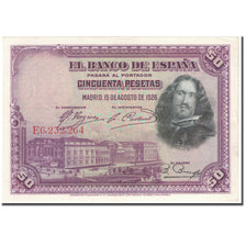 Banknote, Spain, 50 Pesetas, 1928, 1928-08-15, KM:75b, AU(50-53)