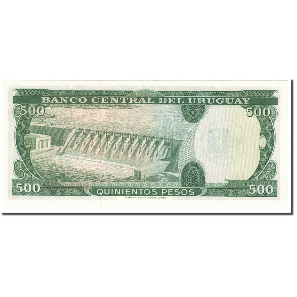 Billet, Uruguay, 0.50 Nuevo Peso on 500 Pesos, 1975, Undated (1975), KM:54, NEUF