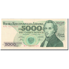 Biljet, Polen, 5000 Zlotych, 1986, 1986-06-01, KM:150b, TTB