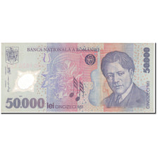 Banknote, Romania, 50,000 Lei, 2002, 2002 (Old date 2001), KM:113a, AU(50-53)