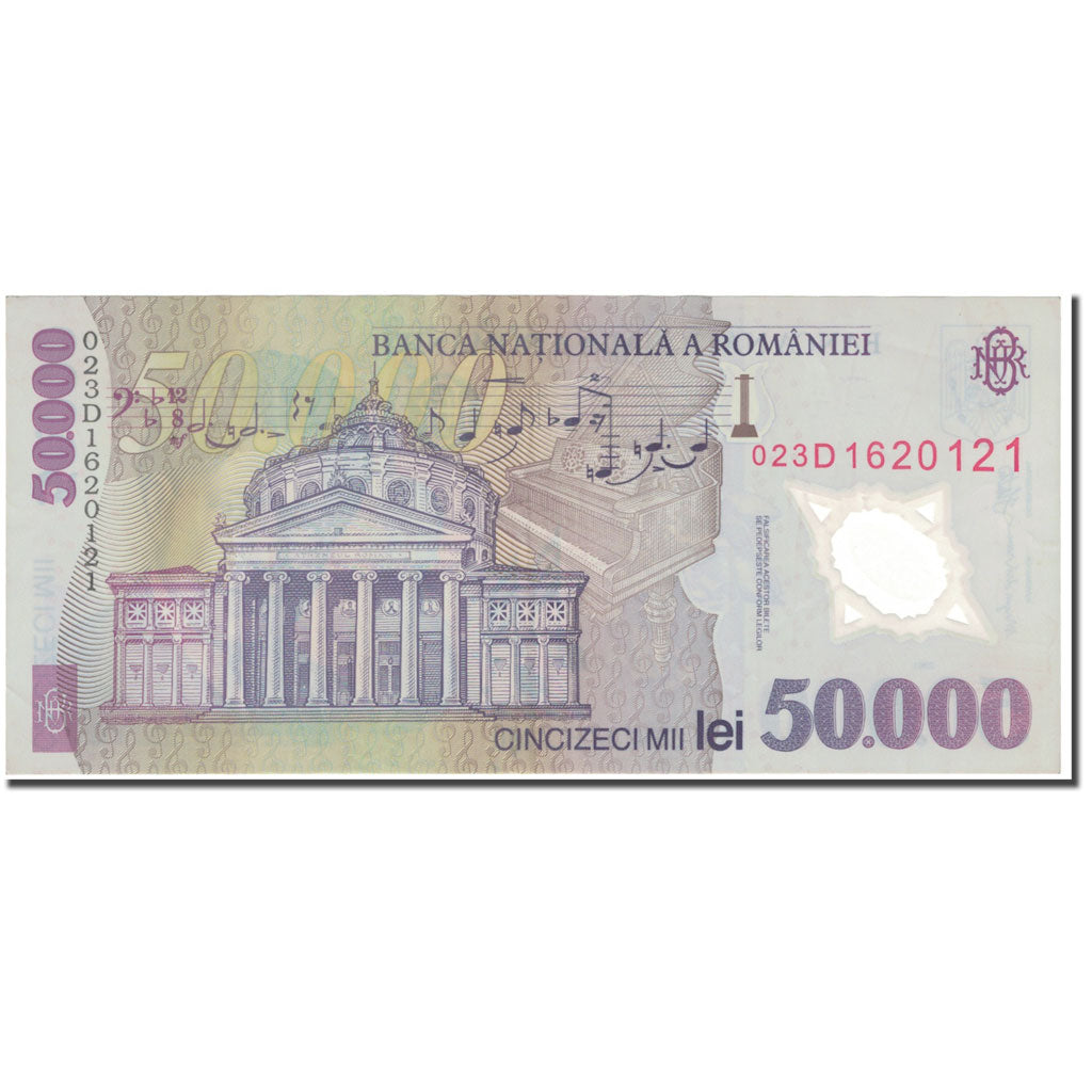 Banknote, Romania, 50,000 Lei, 2002, 2002 (Old date 2001), KM:113a, AU(50-53)