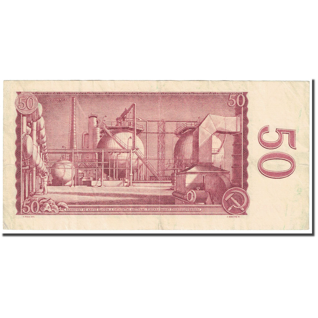 Banknote, Czechoslovakia, 50 Korun, 1964, Undated (1964), KM:90b, VF(30-35)