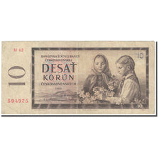 Banknote, Czechoslovakia, 10 Korun, 1960, Undated (1960), KM:88b, VF(20-25)