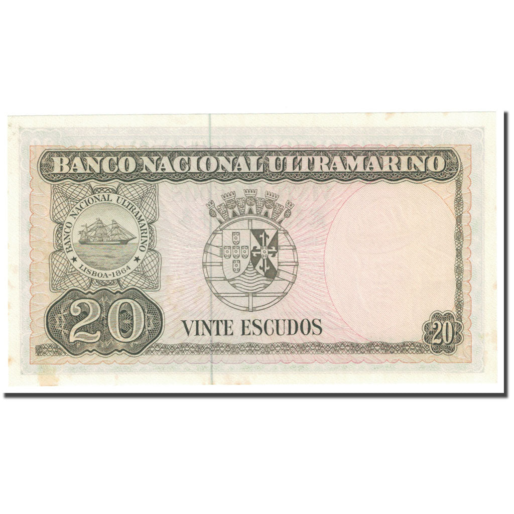 Banknote, Timor, 20 Escudos, 1967, 1967-10-24, KM:26a, UNC(60-62)