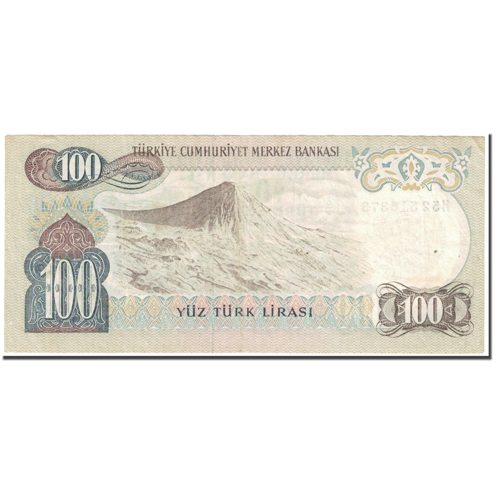 Banknote, Turkey, 100 Lira, 1972, 1972-05-15 (Old Date : 1970), KM:189a