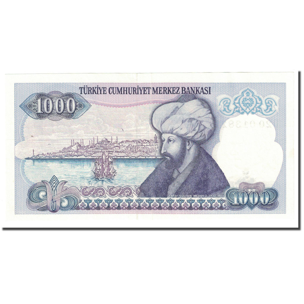 Banconote, Turchia, 1000 Lira, 1986, 1986 (Old Date : 1970), KM:196, SPL-