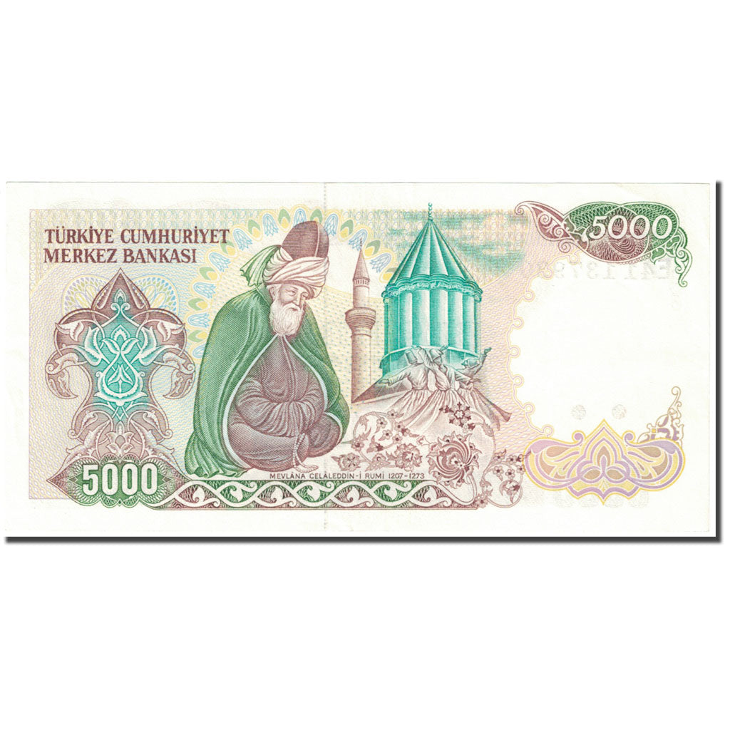 Banknote, Turkey, 5000 Lira, 1990, 1990 (Old Date : 1970), KM:198, UNC(63)