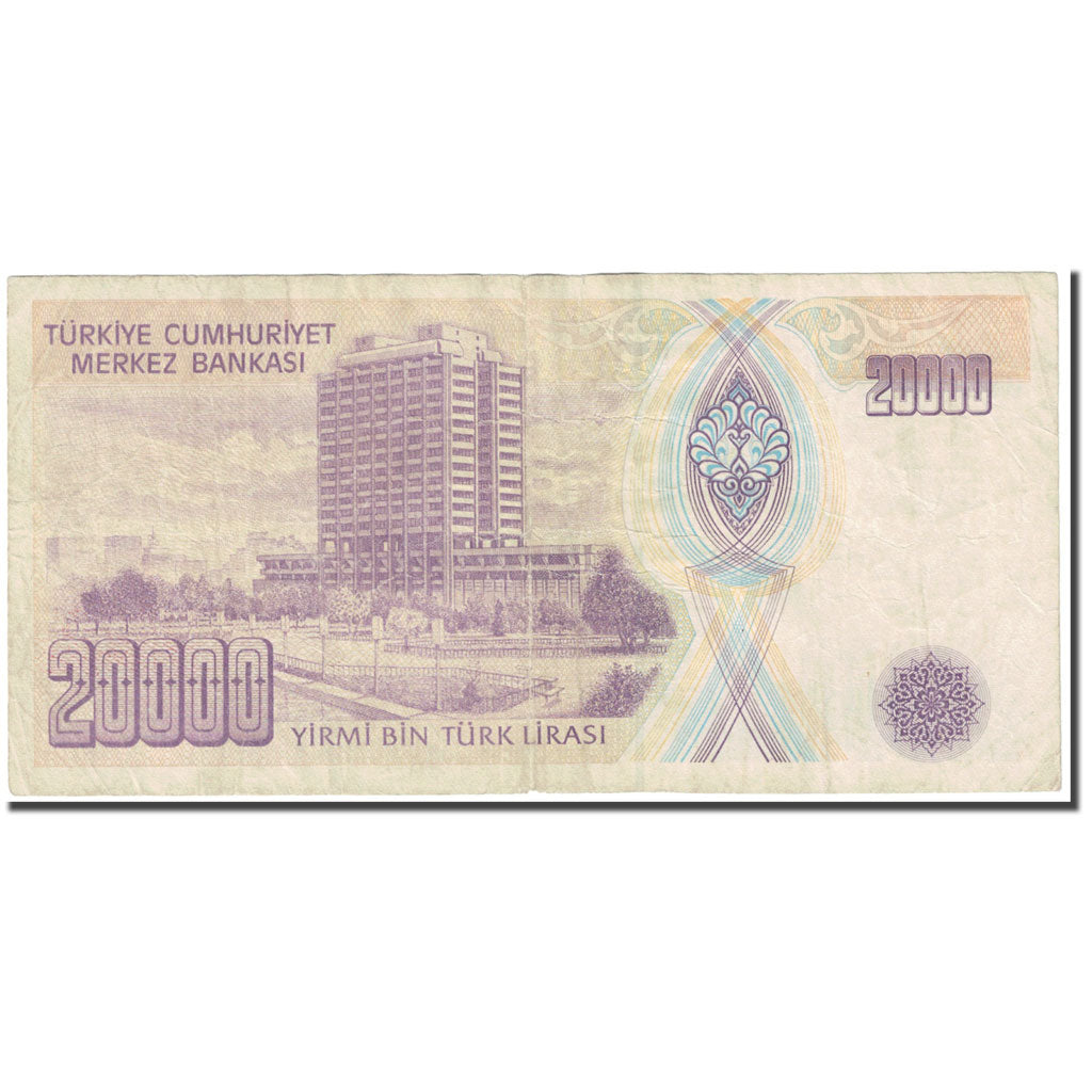 Banknote, Turkey, 20,000 Lira, 1995, 1995 (Old Date : 1970), KM:202, VF(20-25)