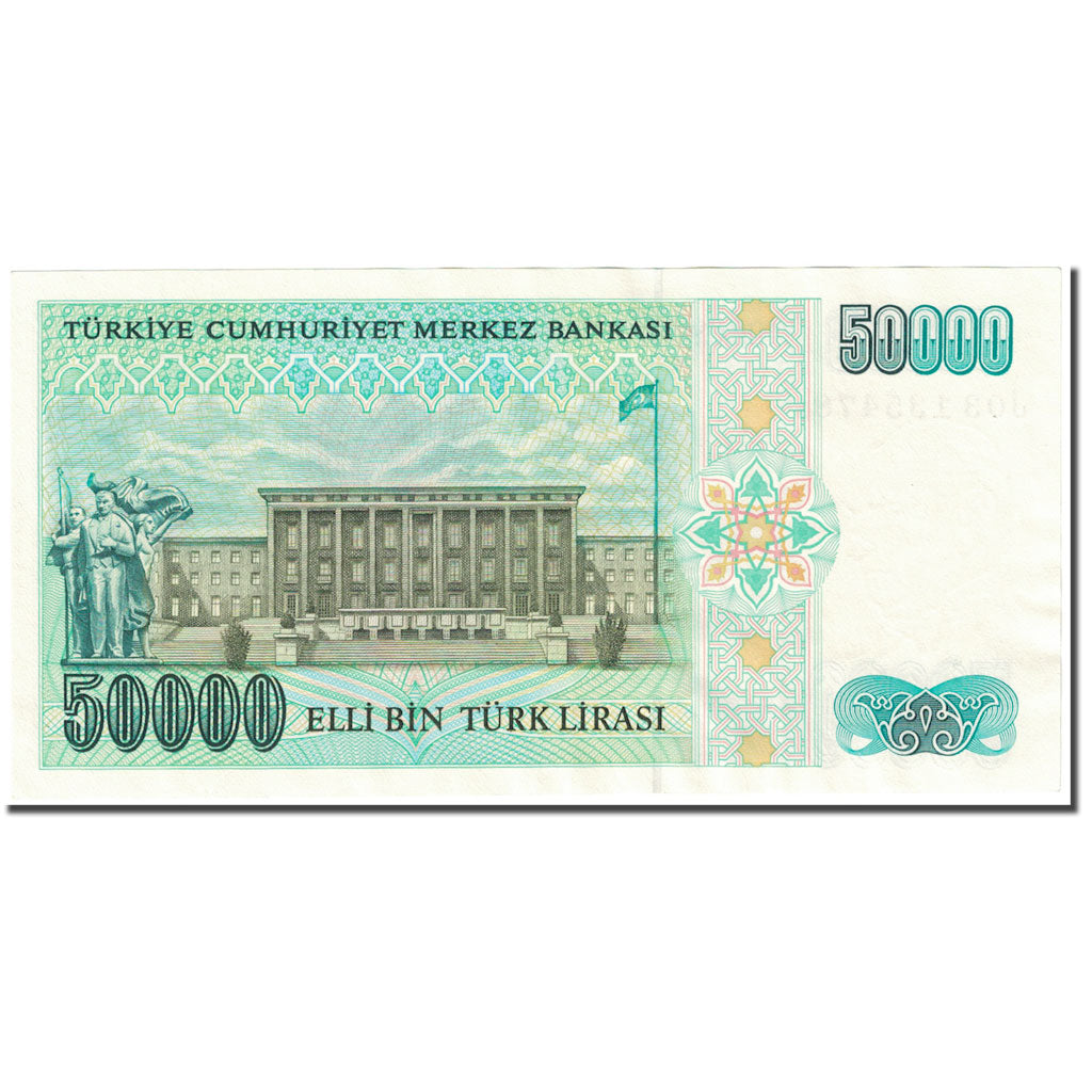 Banknote, Turkey, 50,000 Lira, 1995, 1995 (Old Date : 1970), KM:204, UNC(65-70)