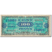Frankrijk, 100 Francs, 1945 Verso France, 1945, SERIE DE 1944, TB+, KM:123a