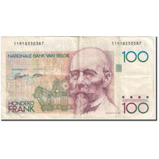 Nota, Bélgica, 100 Francs, 1989-1992, Undated (1989-92), KM:142a, VF(20-25)