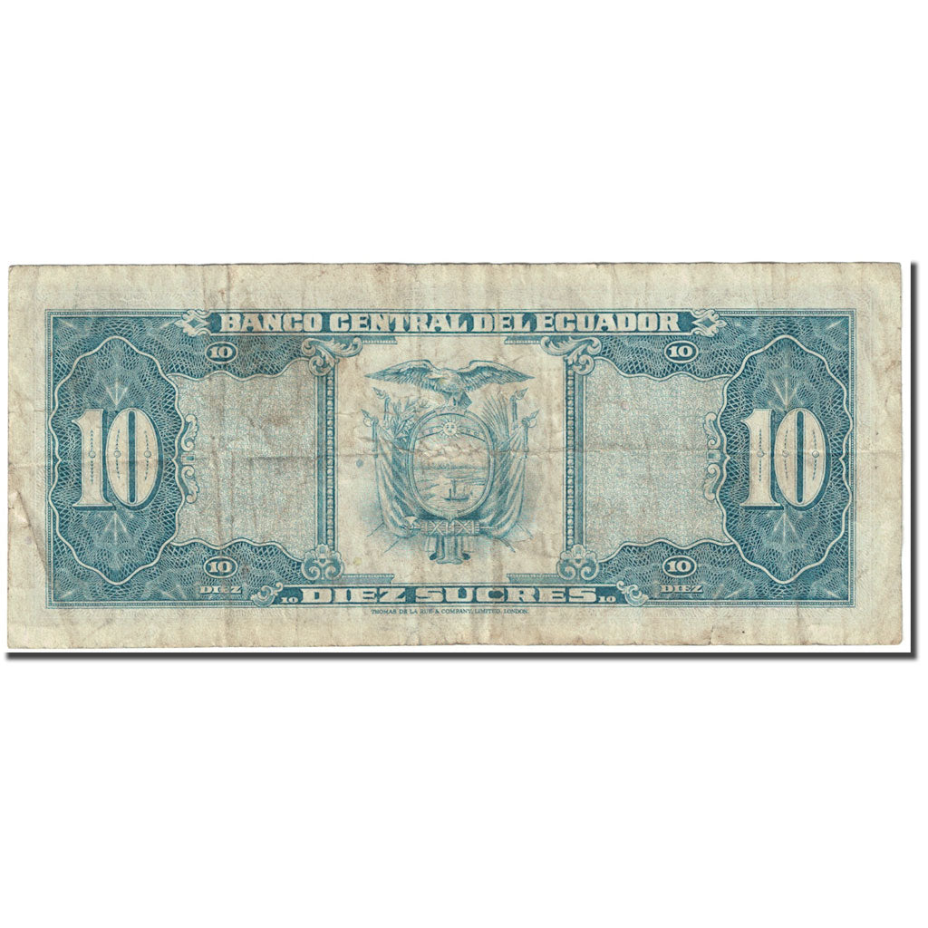 Banknote, Ecuador, 10 Sucres, 1983, 1983-04-20, KM:114b, VF(20-25)