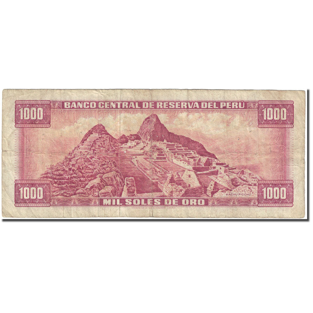 Billete, 1000 Soles De Oro, 1975, Perú, 1975-10-02, KM:111, RC