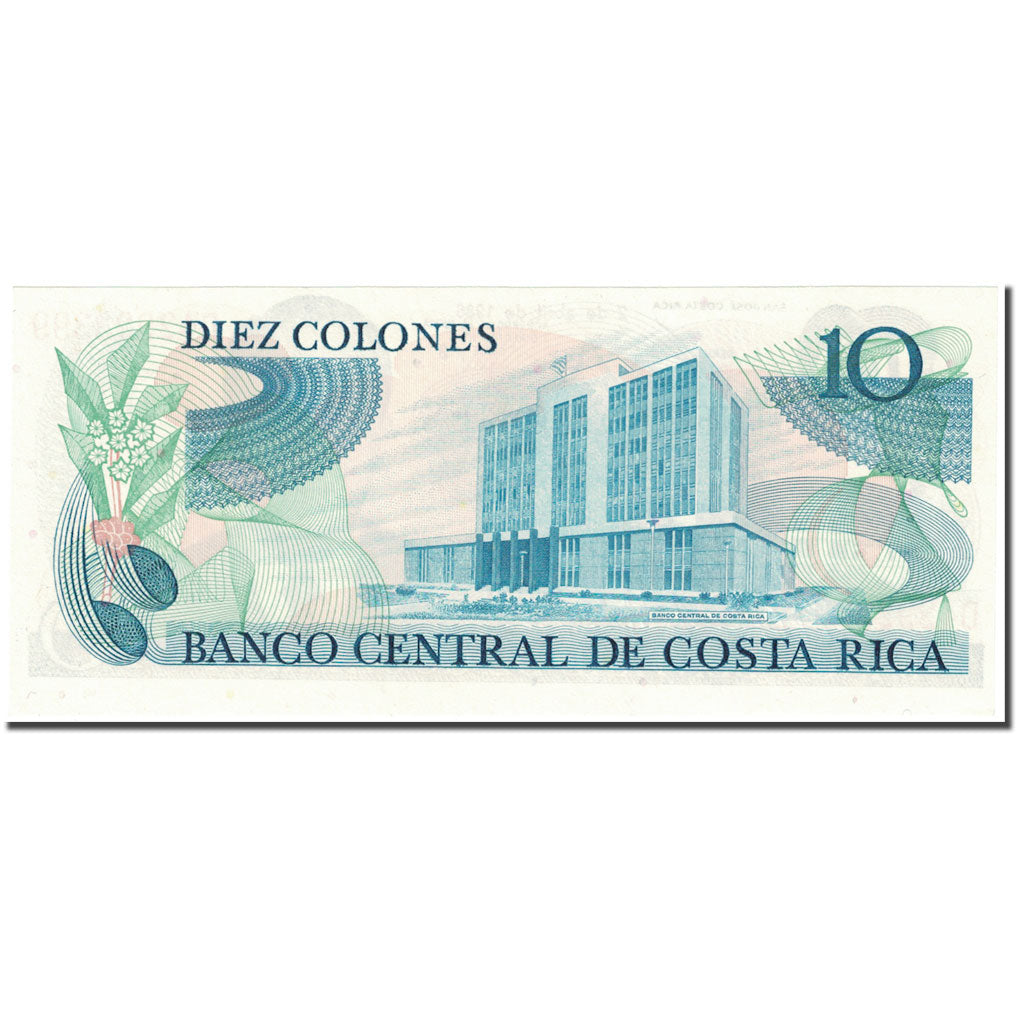 Banknote, Costa Rica, 10 Colones, 1986, 1986-04-02, KM:237b, UNC(65-70)