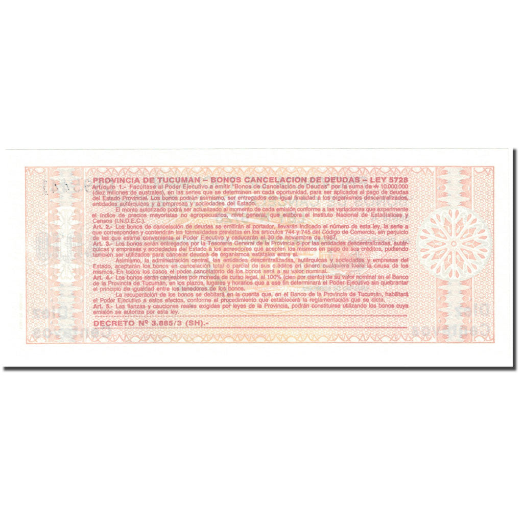 Banknote, Argentina, 10 Centavos, 1987, 1985-04-01, KM:S2701b, UNC(65-70)