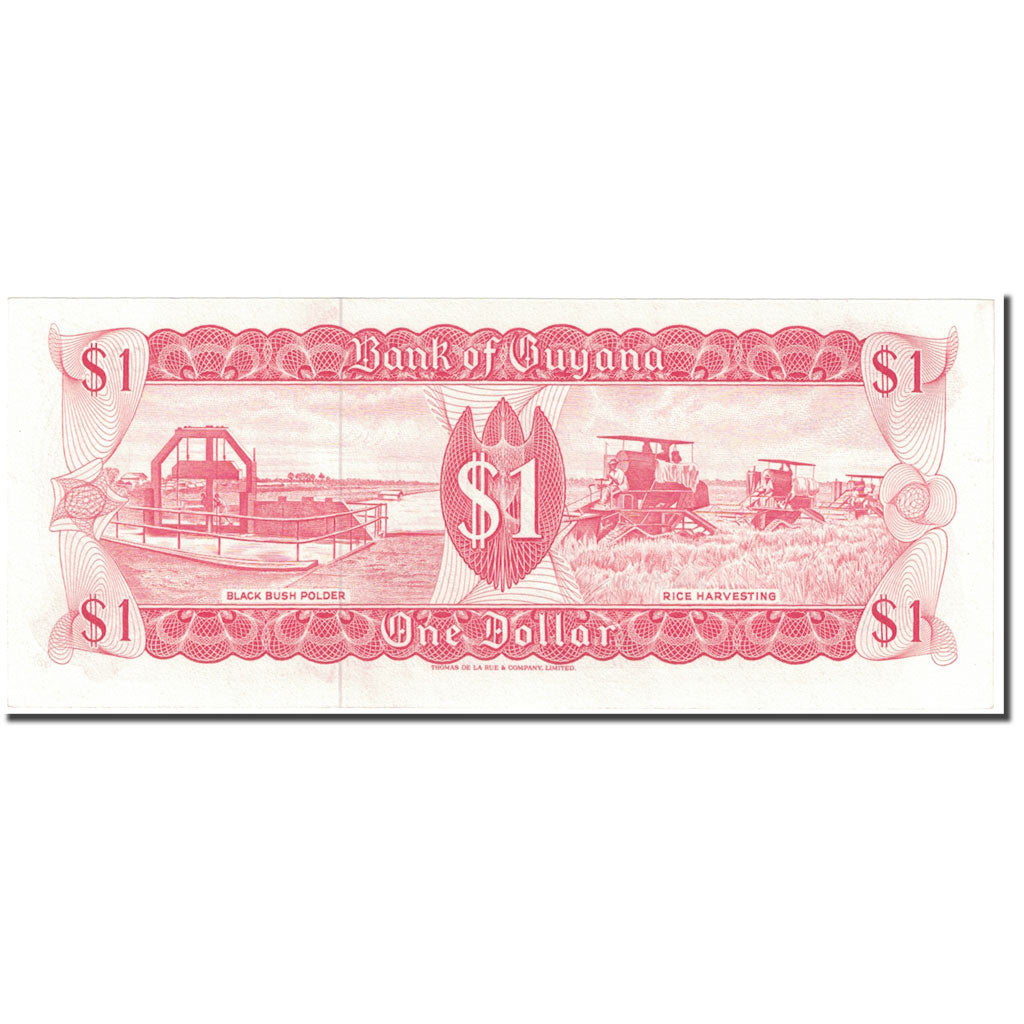 Banknote, Guyana, 1 Dollar, 1966-1992, Undated (1966-92), KM:21d, UNC(65-70)