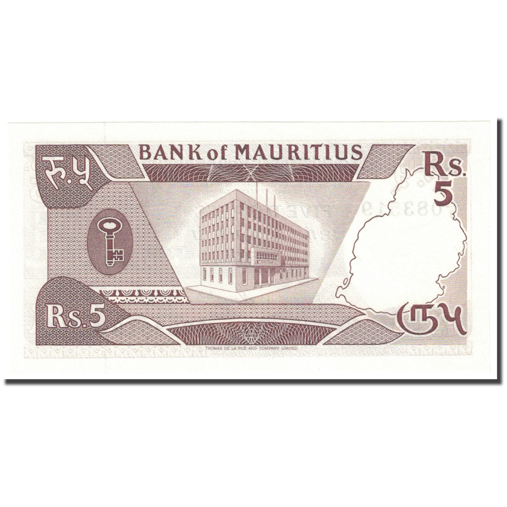 Banknote, Mauritius, 5 Rupees, 1985, Undated (1985), KM:34, UNC(65-70)