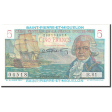 San Pedro y Miquelón, 5 Francs, Bougainville, 1950-1960, Undated (1950-1960)