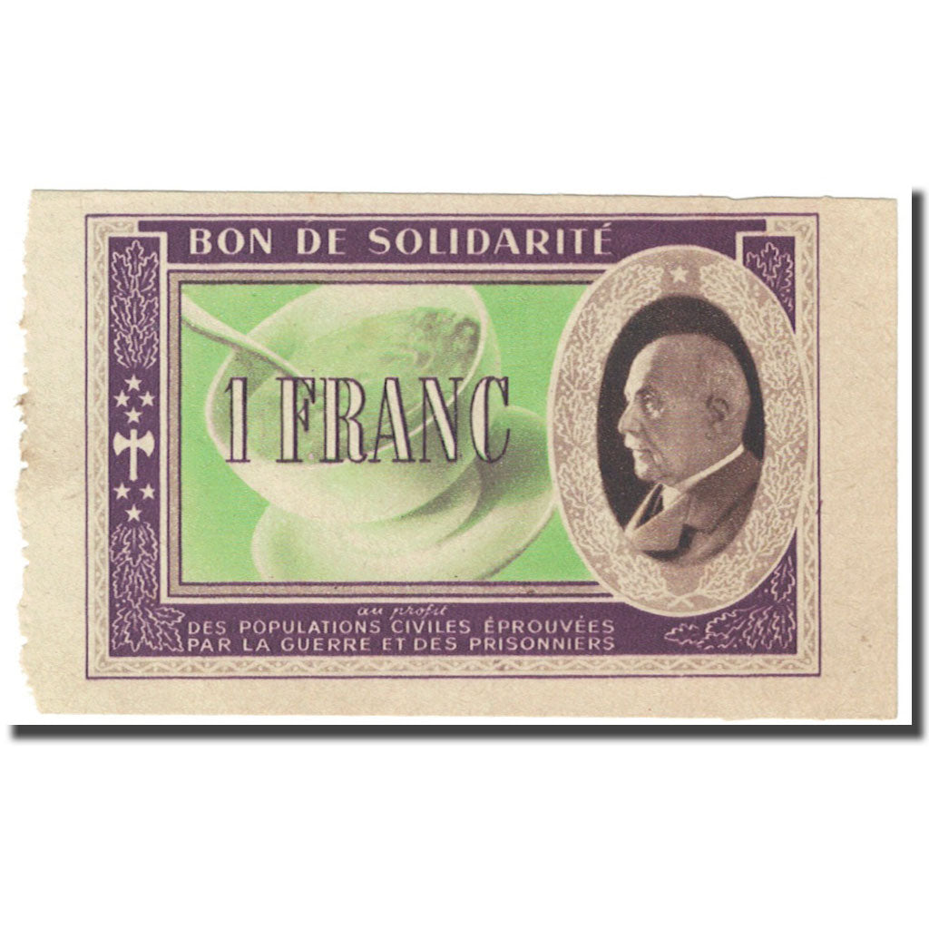 France, Bon de Solidarité, 1 Franc, 1940, EF(40-45)