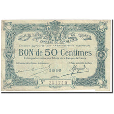 Francia, Le Havre, 50 Centimes, 1916, BC, Pirot:68-14