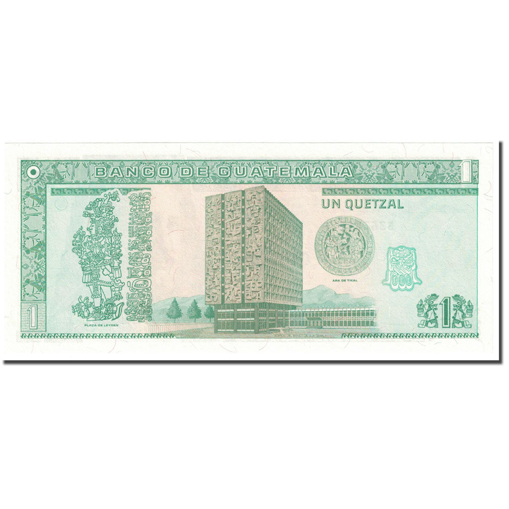 Banknote, Guatemala, 1 Quetzal, 1993, 1993-10-27, KM:87a, UNC(65-70)
