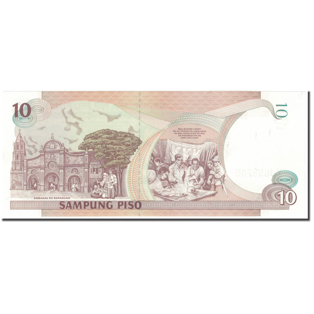Banknote, Philippines, 10 Piso, 1998, 1998 (Old Date : 1993), KM:187c