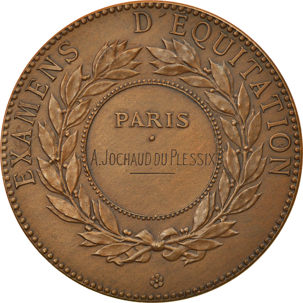 Francia, medalla, Société Hippique française, Equitation, Paris, 1908, EBC