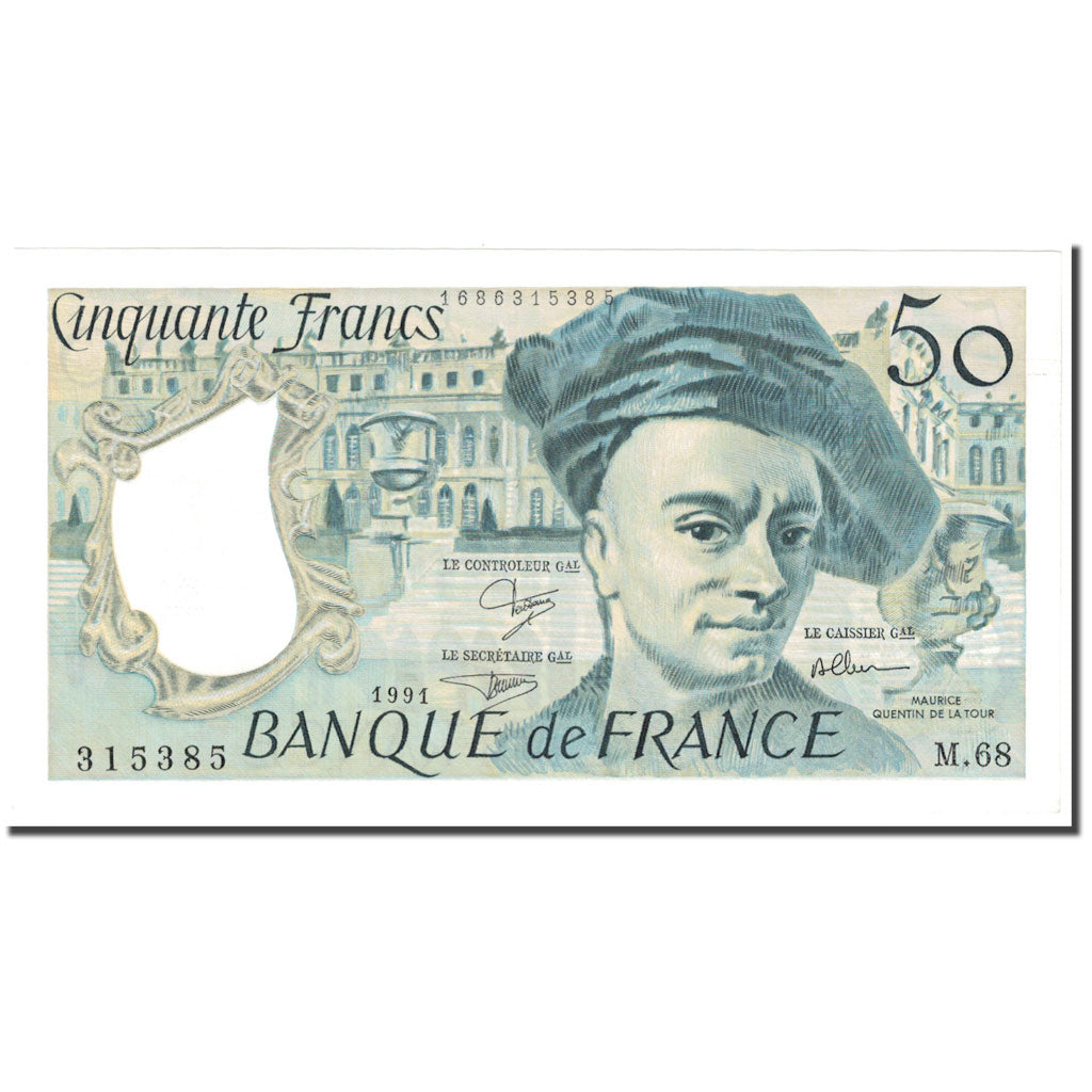 França, 50 Francs, Quentin de La Tour, 1991, Undated (1991), UNC(65-70)