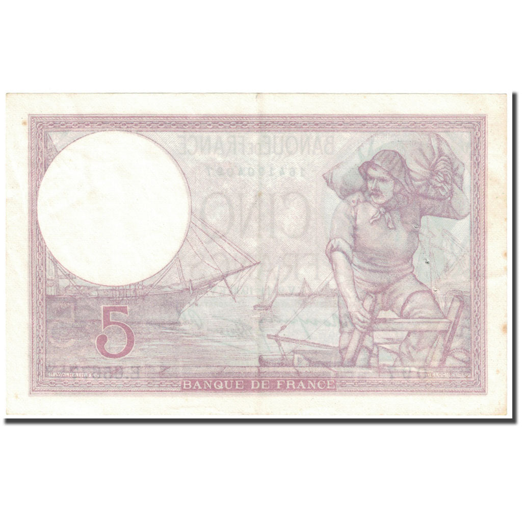 Frankreich, 5 Francs, Violet, 1939, 1939-11-02, SS+, Fayette:3.14, KM:72d