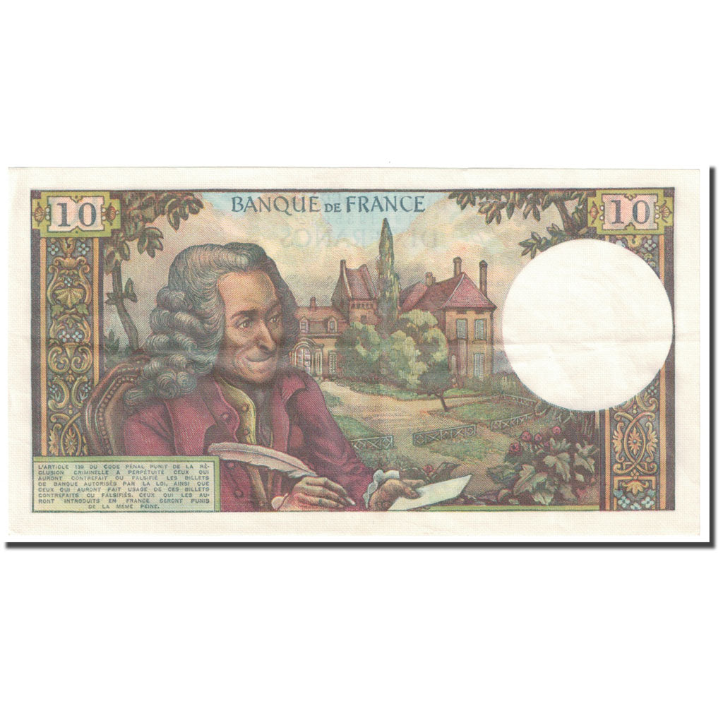 Frankrijk, 10 Francs, Voltaire, 1972, 1972-06-01, SUP, Fayette:62.57, KM:147d