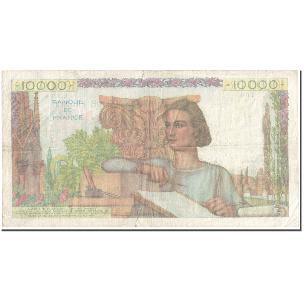 Francia, 10,000 Francs, Génie Français, 1954, 1954-01-07, MB, Fayette:50.71