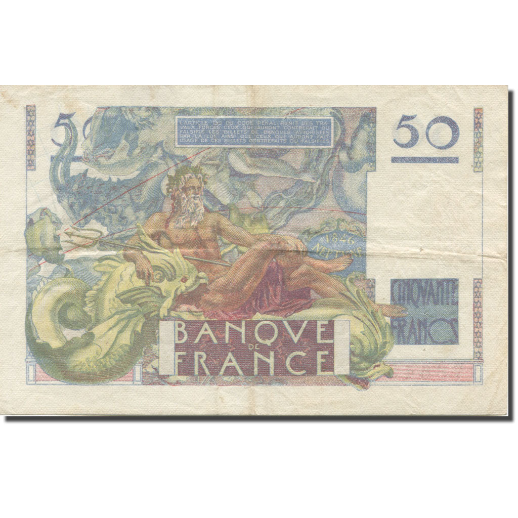 Francia, 50 Francs, Le Verrier, 1949, 1949-05-19, MB, Fayette:20.12, KM:127b