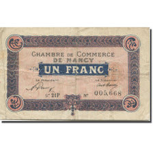 France, Nancy, 1 Franc, 1920, TB, Pirot:87-51