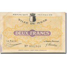 France, Metz, 2 Francs, 1918, EF(40-45), Pirot:131-6