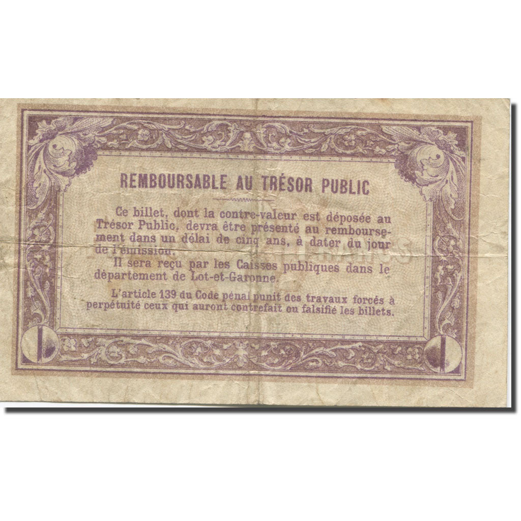 France, Agen, 2 Francs, 1917, TB, Pirot:2-11