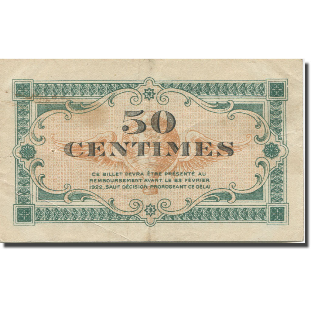 France, Annonay, 50 Centimes, 1917, EF(40-45), Pirot:11-9