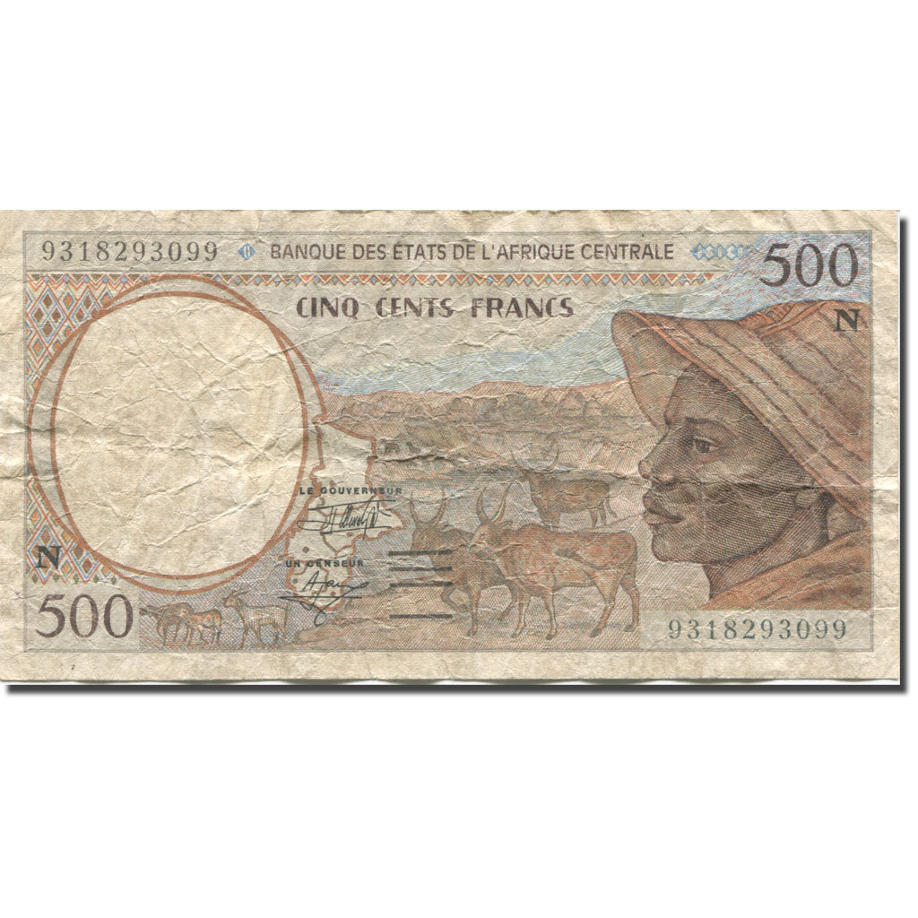 Banconote, Stati dell’Africa centrale, 500 Francs, 1993, Undated (1993)