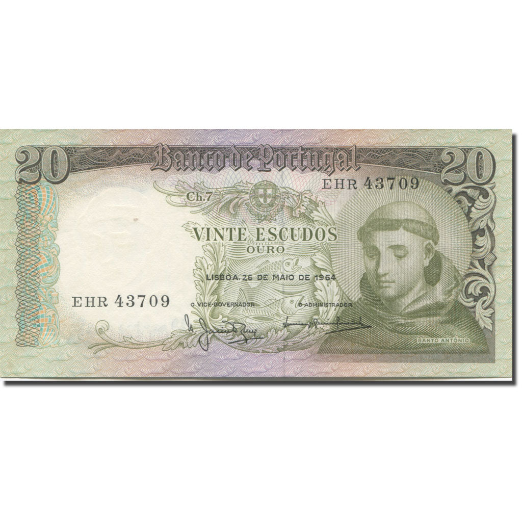 Billete, 20 Escudos, 1964, Portugal, 1964-05-26, KM:167b, EBC