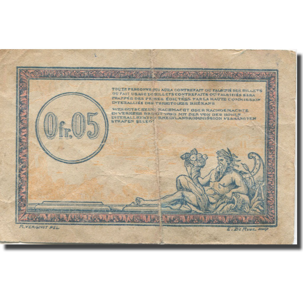 France, Régie des chemins de Fer, 5 Centimes, 1923, VF(20-25), Pirot:135-1