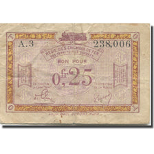 Francia, Régie des chemins de Fer, 25 Centimes, 1923, MB, Pirot:135-3