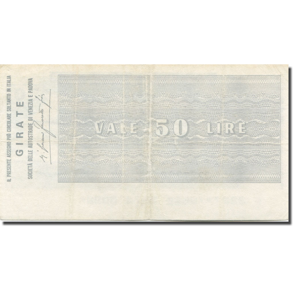 Billet, Italie, 50 Lire, 1977, 1977-04-09, Venezia e Padova, TTB