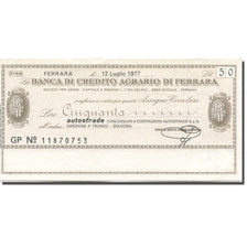 Banknote, Italy, 50 Lire, 1977, 1977-07-12, Ferrara, AU(55-58)