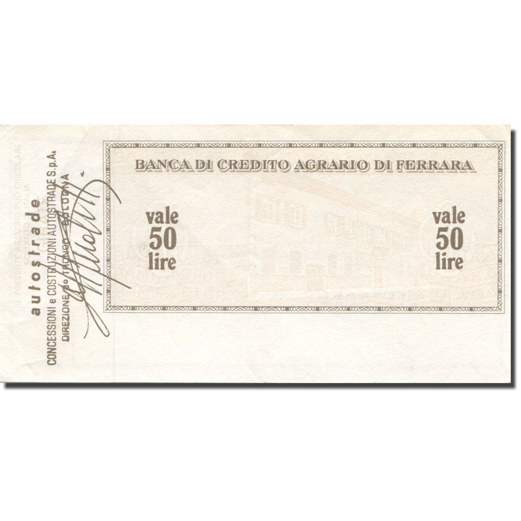 Billet, Italie, 50 Lire, 1977, 1977-07-12, Ferrara, SUP
