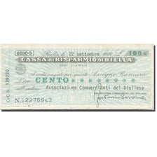 Banknote, Italy, 100 Lire, 1976, 1976-07-22, Biella, VG(8-10)
