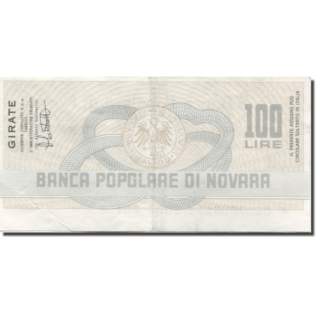 Nota, Itália, 100 Lire, 1977, 1977-07-14, Novara, EF(40-45)