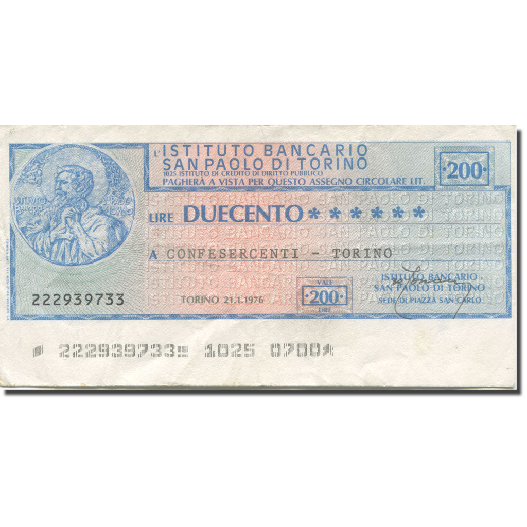 Banknote, Italy, 200 Lire, 1976, 1976-01-21, Torino, EF(40-45)